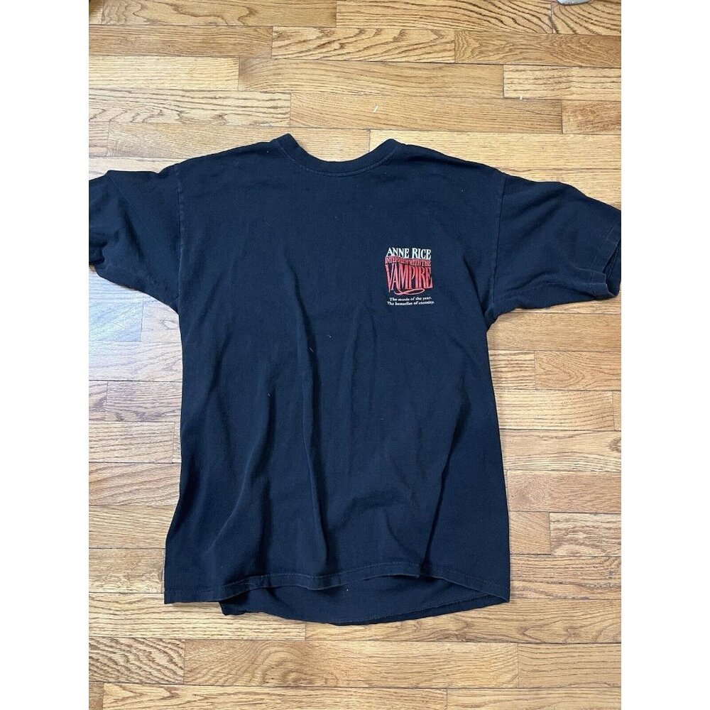 Vintage Anne Rice Shirt Large L Black Interview With The Vampire Movie Promo